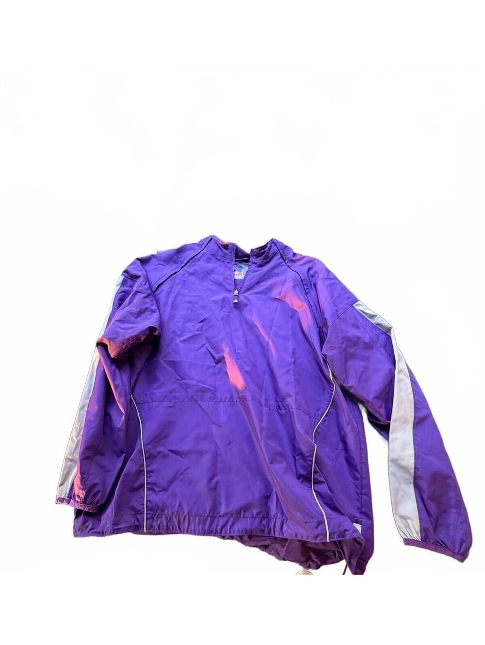 Vintage Majestic Men's Purple and White Lightweight Sporty Jacket Size 2XL